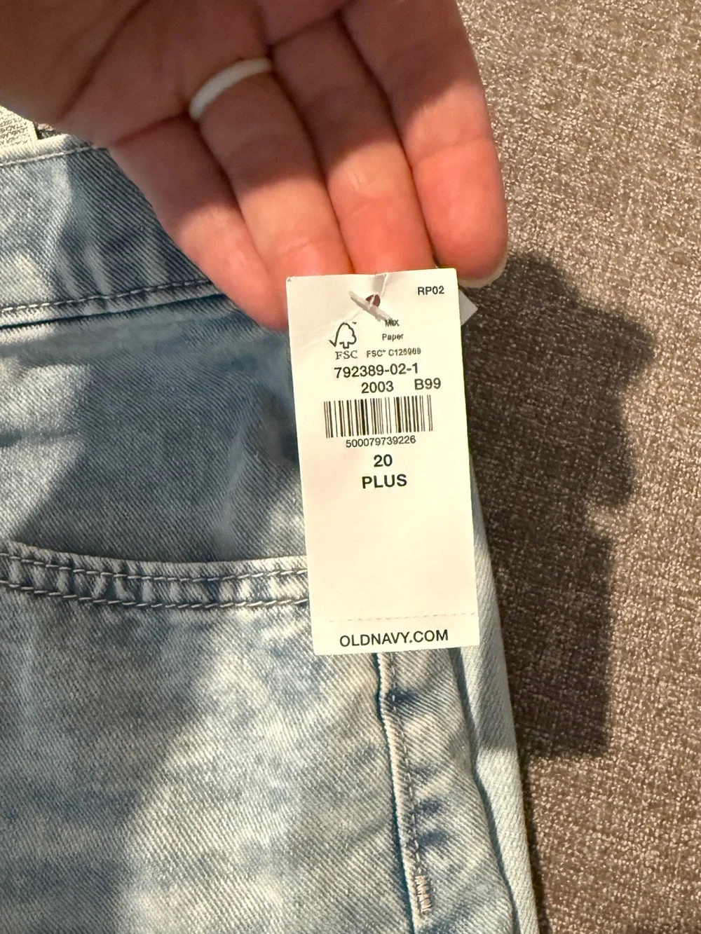 Set of 2 Old Navy Light Blue Denim Shorts High-Rise Frayed NWT Girls Plus 20